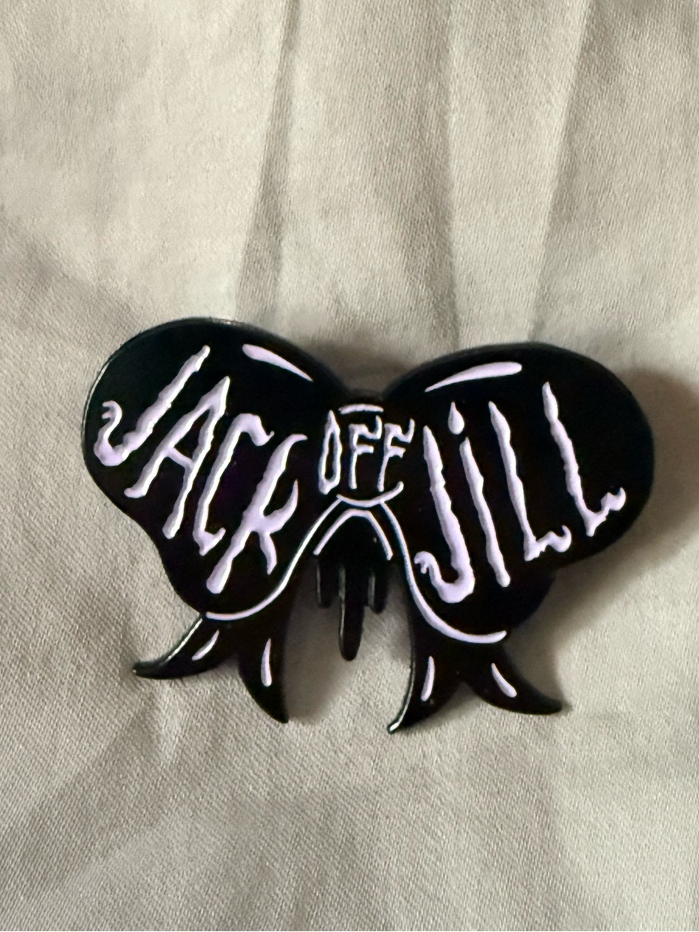 *Very rare* New Unused Jack Off Jill Bow Double Lapel Pin Camille Rose Garcia